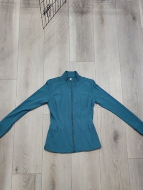 Athleta Teal Full-Zip Women's Bomber Jacket